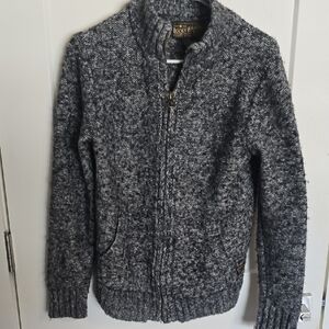 Lucky Brand Men's Charcoal Zip-Up Sweater
